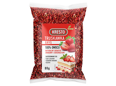 Liofilizowana truskawka, grys